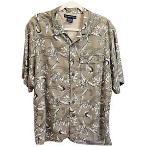 Exofficio Button Up Men's Short Sleeve Gorpcore Shirt Size L Fisherman Outdoors